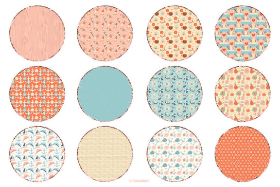 Vector Summer Patterns and Digital Papers