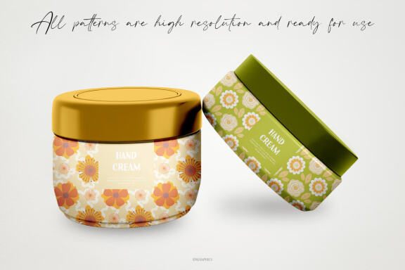 Wild Flowers and Berries Vector Patterns