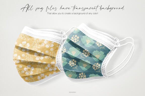 Wild Flowers and Berries Vector Patterns