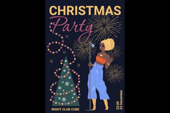 Christmas party scenes posters