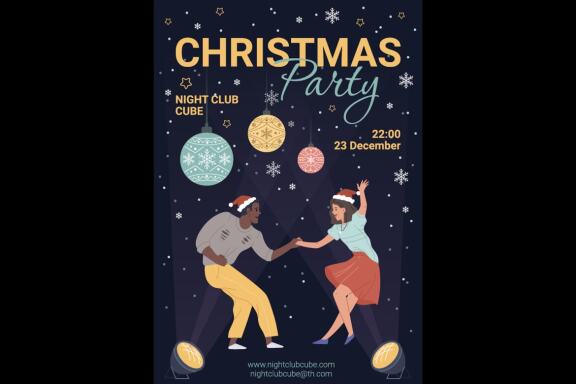 Christmas party scenes posters