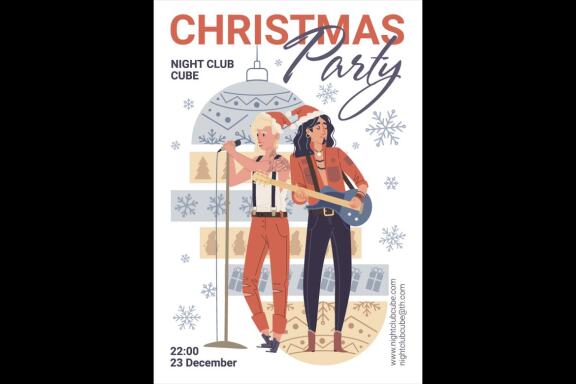 Christmas party scenes posters