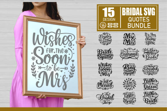 Bridal SVG bundle -bridal party quotes bundle