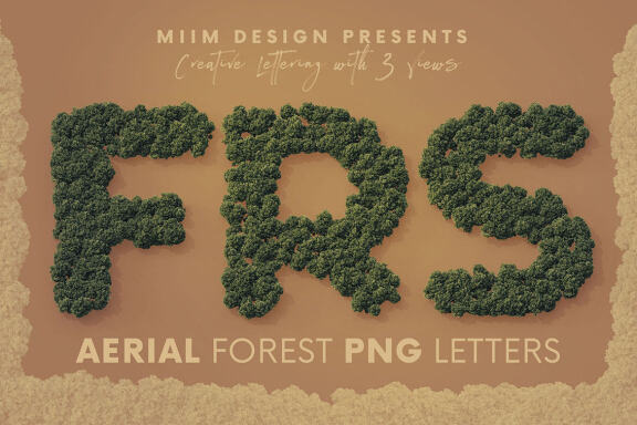 Aerial Forest - 3D Lettering