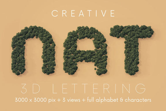 Aerial Forest - 3D Lettering