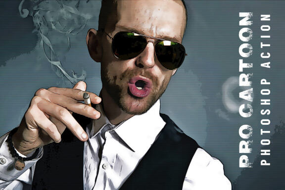 Pro Cartoon Photoshop Action