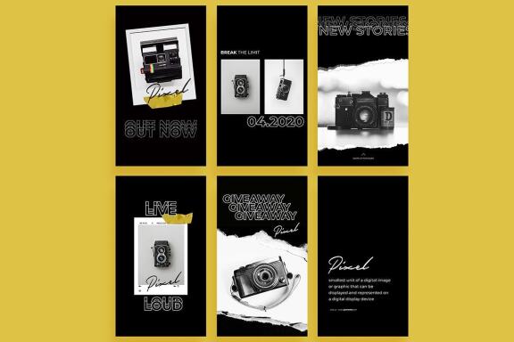 Pixel Instagram Post and Stories
