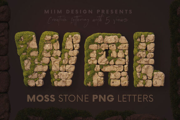 Stone Wall - 3D Lettering