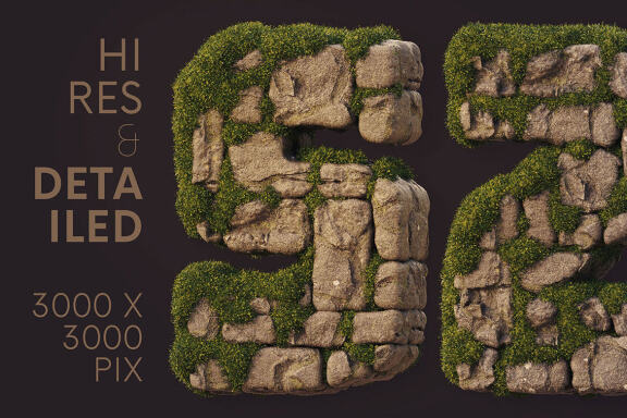 Stone Wall - 3D Lettering