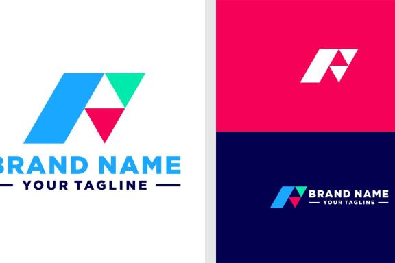 LETTER F LOGO GEOMETRIC MONOGRAM EDITABLE