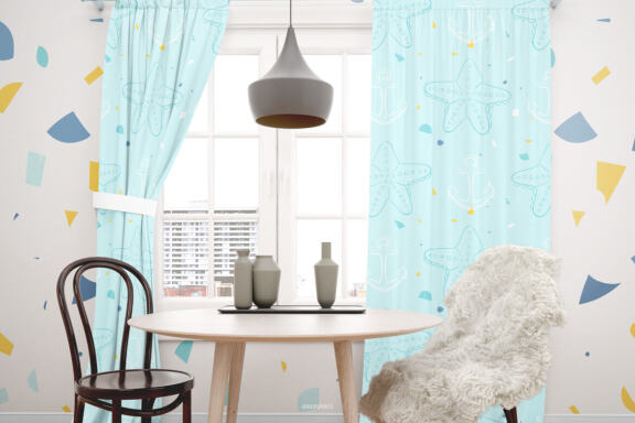The Lighthouse and The Sea Vector Patterns