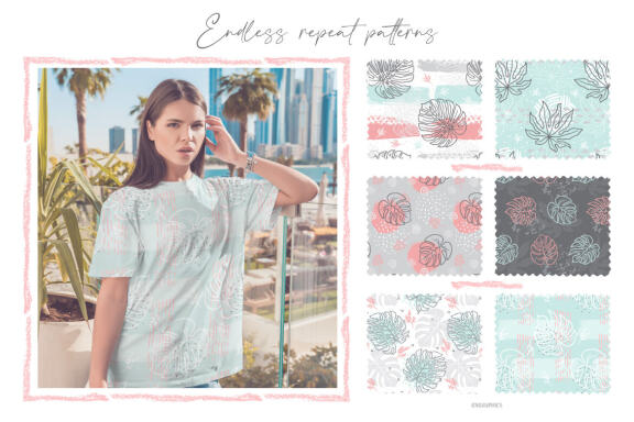 Summer in Hawaii Vector Patterns