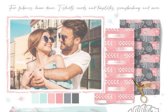 Summer in Hawaii Vector Patterns