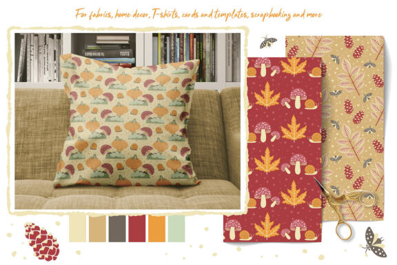 The Mushroom Forest Vector Patterns
