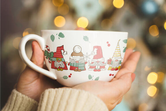 Cute Christmas Gnomes Vector Illustrations