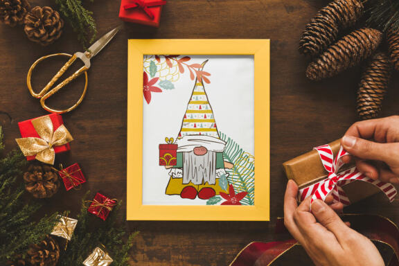 Cute Christmas Gnomes Vector Illustrations