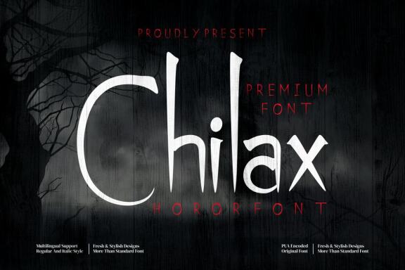 Chilax - Premium horor font