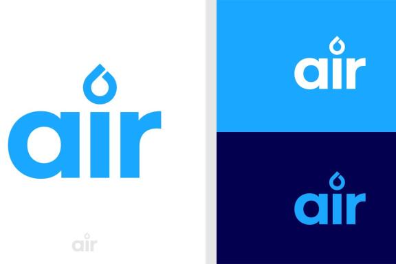 AIR LOGO WORDMARK MODERN SIMPLE EDITABLE