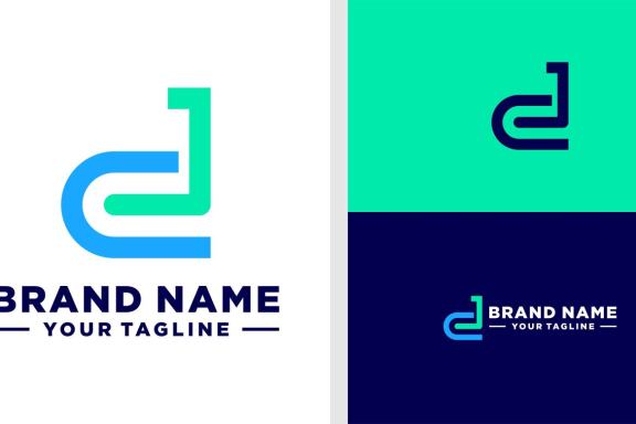 JD LOGO MONOGRAM GEOMETRIC LINE EDITABLE