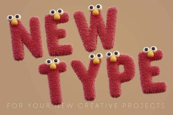 Furry Monster - 3D Lettering