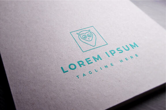 Point owl design logo vector simple