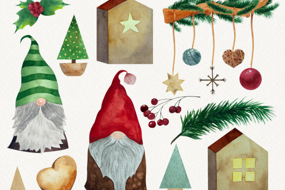 Watercolor Christmas Clipart