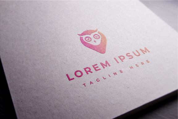 Point owl logo design vector template graphic