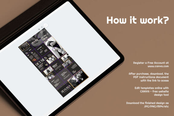 Ziona Tailors Puzzle Instagram | CANVA Template