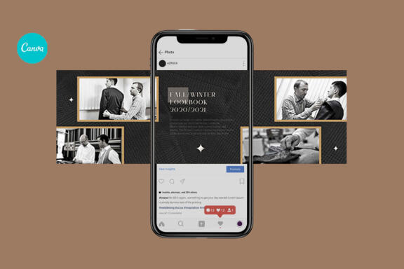 Ziona Tailors Puzzle Instagram | CANVA Template