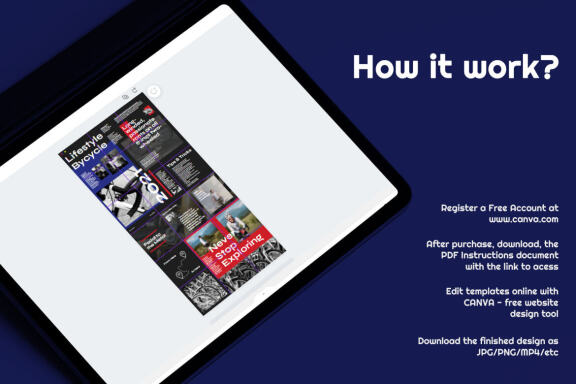 Skins Bikes Puzzle Instagram | CANVA Template 