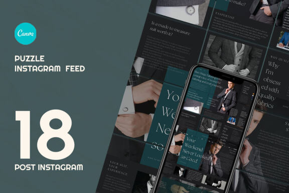 Caruso Puzzle Instagram | CANVA Template 