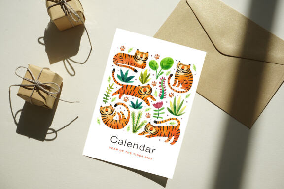 Year of the Tiger 2022 calendar
