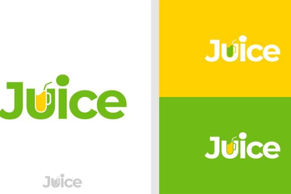 JUICE LOGO WORDMARCK GLAS NEGATIVE SPACE EDITABLE