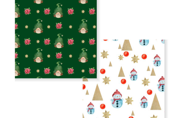 Watercolor Christmas Patterns