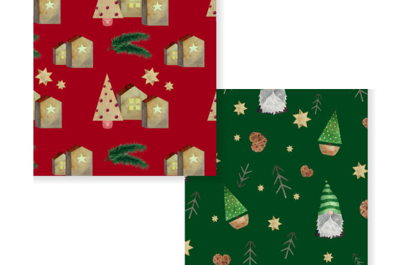 Watercolor Christmas Patterns