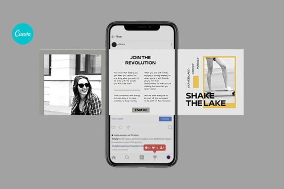 Skate Puzzle Instagram | CANVA Template 