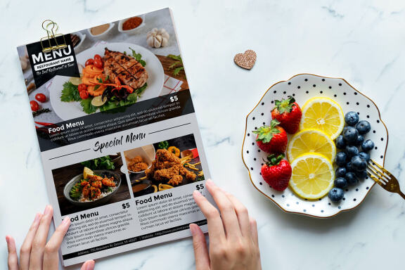 Modern Minimalist Menu