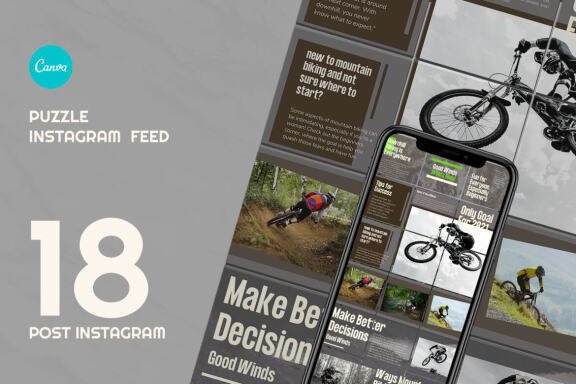 Downhill Puzzle Instagram | CANVA Template 