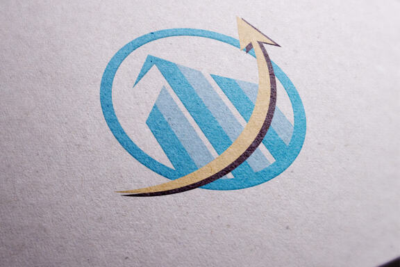 accounting finance chart logo design vector