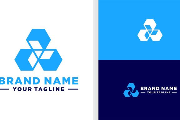 CUBE LOGO TRIANGLE CONNECTED TECHNOLOGY EDITABLE