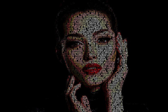 Text Portrait Poster Photoshop Action