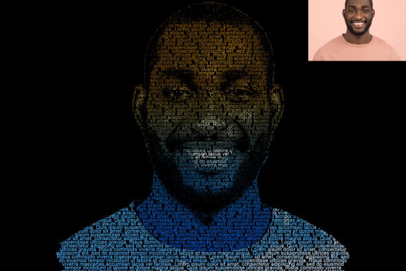 Text Portrait Poster Photoshop Action