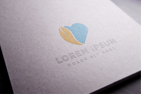 Heart and leaf logo design vector illustration
