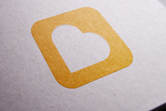 Love logo flat design vector