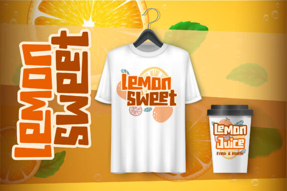 lemon sweet - a cute display font