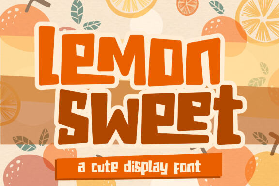 lemon sweet - a cute display font
