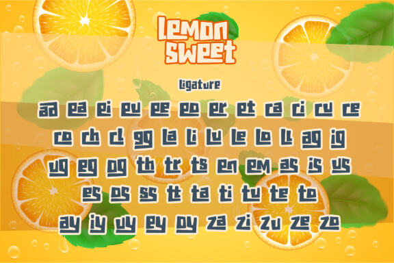 lemon sweet - a cute display font