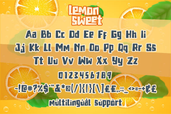 lemon sweet - a cute display font