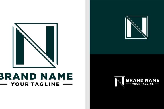 LETTER N LOGO MONOGRAM ELEGANT SIMPLE EDITABLE