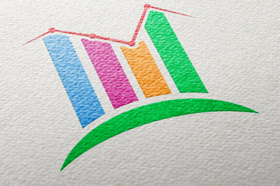 Statictic of accounting logo design vector